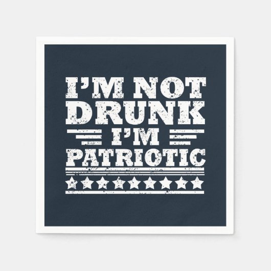 7月おもしろい4日の幸せ スタンダードカクテルナプキン (正面)