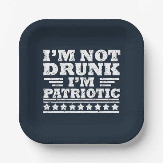 7月おもしろい4日の幸せ ペーパープレート (正面)