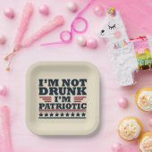 7月おもしろい4日の幸せ ペーパープレート (パーティー)