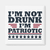 7月おもしろい4日の幸せ マグネット (正面)