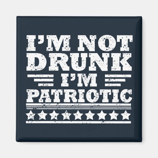 7月おもしろい4日の幸せ マグネット (正面)