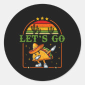 7月おもしろい4日の愛国的なダビングタコミームレット ラウンドシール (正面)