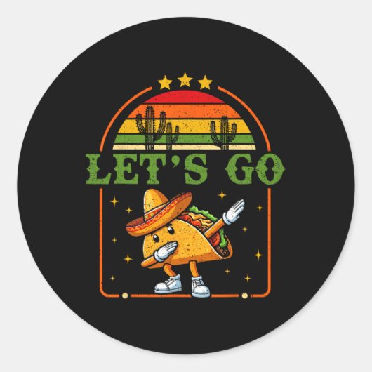 7月おもしろい4日の愛国的なダビングタコミームレット ラウンドシール (正面)