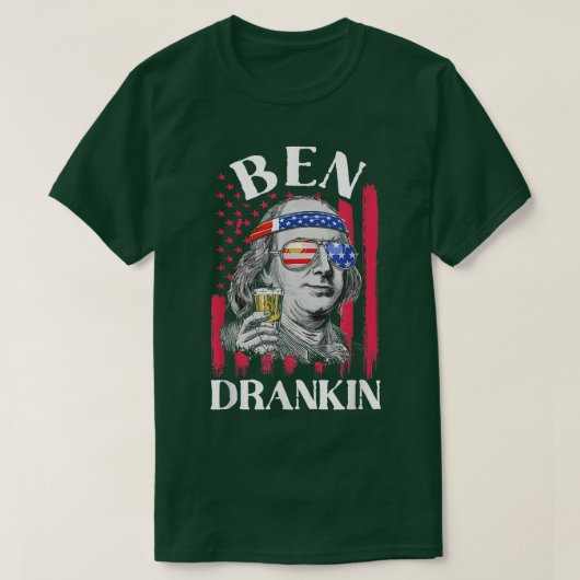 7月おもしろい4日アメリカ人男性愛国第4戦 Tシャツ (デザイン正面)