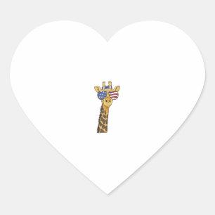 7月おもしろい4日アメリカ国旗の愛国心キリン ハートシール