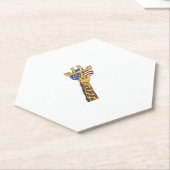 7月おもしろい4日アメリカ国旗の愛国心キリン ペーパーコースター (アングル)