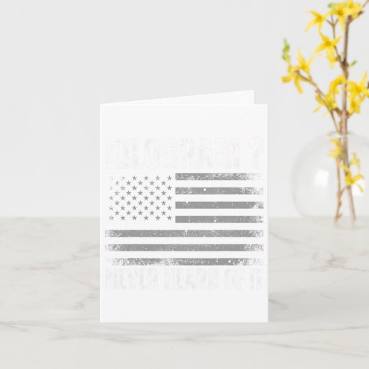 7月おもしろい4日アメリカ愛国心あるキログラムとは カード (黄色い花)