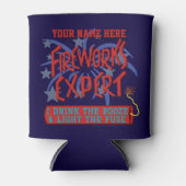 7月おもしろい4日インディペンデント花火大会の専門家 缶クーラー (正面)