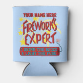 7月おもしろい4日インディペンデント花火大会の専門家 缶クーラー (正面)