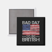 7月おもしろい4日シャツのイギリス行き悪い日1 マグネット (正面/裏面)