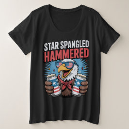 7月おもしろい4日デザイン女子 プラスサイズTシャツ