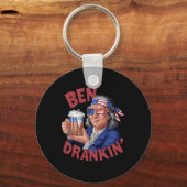 7月おもしろい4日フランクリン・ベン米国大統領 キーホルダー (正面)