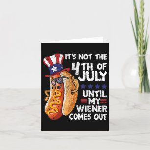 7月おもしろい4日ホットドッグWiener 来 Out Bbq Par カード