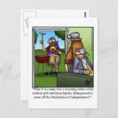 7月おもしろい4日ユーモアはがき ポストカード (正面/裏面)