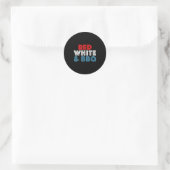 7月おもしろい4日レトロUsa Red White Bbq ラウンドシール (バッグ)