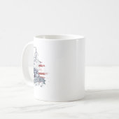 7月おもしろい4日1773年から4回お茶をこぼした コーヒーマグカップ (正面左)
