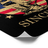 7月おもしろい4日1773年から4回お茶をこぼした ポスター (角)