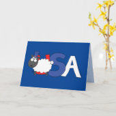 7月おもしろい4日 カード (黄色い花)