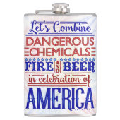 7月おもしろい4日、ビールの独立記念日 フラスク (正面)