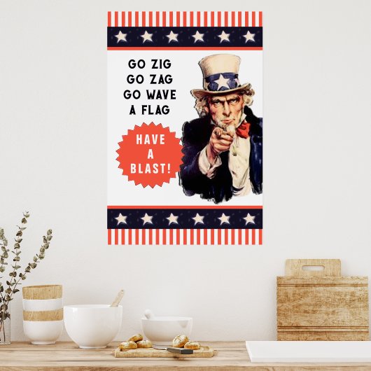 7月おもしろい4日 ポスター (キッチン)