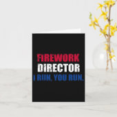 7月おもしろい4日FireworksディレクターFunshirt Gag氏 カード (黄色い花)