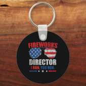 7月おもしろい4日Fireworks Director I You走 You キーホルダー (正面)