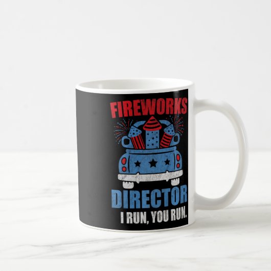 7月おもしろい4日Fireworks Director I You走 You コーヒーマグカップ (右)