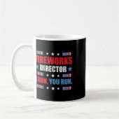 7月おもしろい4日Fireworks Director I You走 You コーヒーマグカップ (左)