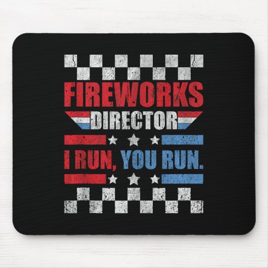 7月おもしろい4日Fireworks Director I You走 You マウスパッド (正面)
