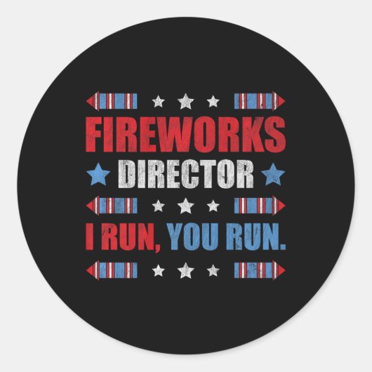 7月おもしろい4日Fireworks Director I You走  You ラウンドシール (正面)