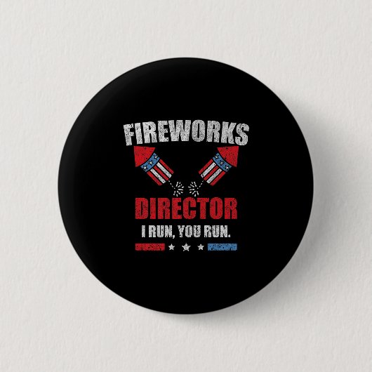 7月おもしろい4日Fireworks Director I You走  You 缶バッジ (正面)