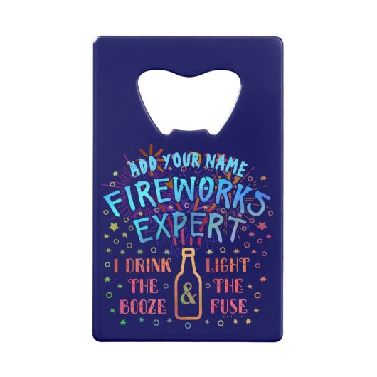 7月おもしろい4日Independence Fireworks Expert V2 クレジットカード栓抜き (裏面)