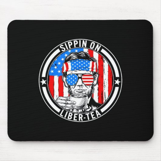 7月おもしろい4日Liber-tea Liberty UsaのSippin マウスパッド (正面)