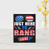 7月おもしろい4日Usa Sungles Fireworks Bang Patri カード (黄色い花)