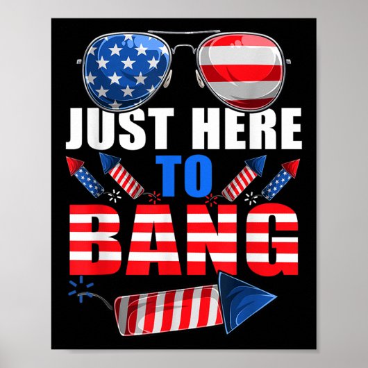 7月おもしろい4日Usa Sungles Fireworks Bang Patri ポスター (正面)