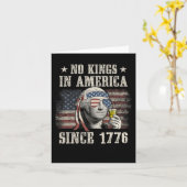7月おもしろいMの1776年4月からアメリカでは王はいない カード (黄色い花)