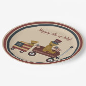 7月お洒落4日テディベア・オン・パレード ペーパープレート (アングル)