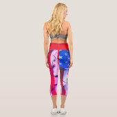 7月お祝い米国国旗4 カプリレギンス (裏面)