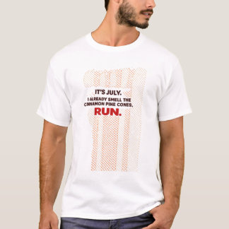 7月だよ、走れ！クリスマスクリープTシャツ 冗談 Tシャツ