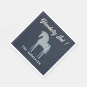 7月です |デンマーク語でクリスマスを祝う スタンダードランチョンナプキン (角)