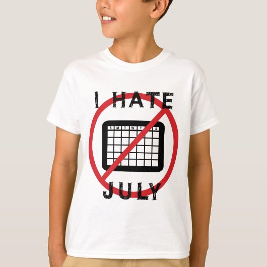 7月なんて嫌い Tシャツ (正面)