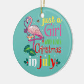7月にクリスマスを愛する女の子だけの女性  セラミックオーナメント (左)