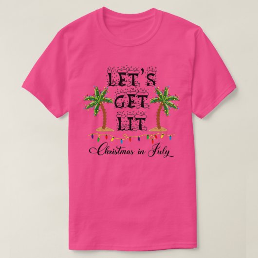 7月にサンタビーチ Tシャツ (デザイン正面)