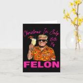 7月に私のフェロントランプ2024夏休み カード (黄色い花)