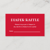 7月のおむつラッフル4thテーマの赤ちゃんシャワー エンクロージャーカード (正面)