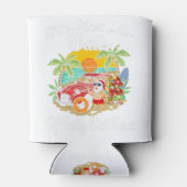 7月のおもしろいクリスマスは暑いボールとしてサンタサマー 缶クーラー (裏面)