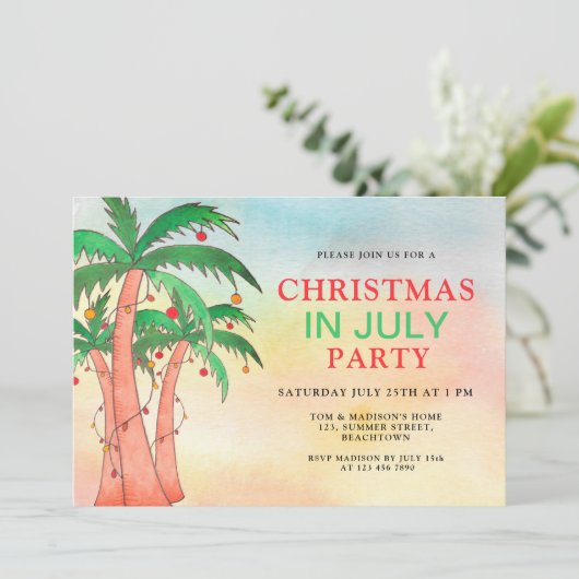 7月のおもしろいパーティー 招待状 (スタンド正面)