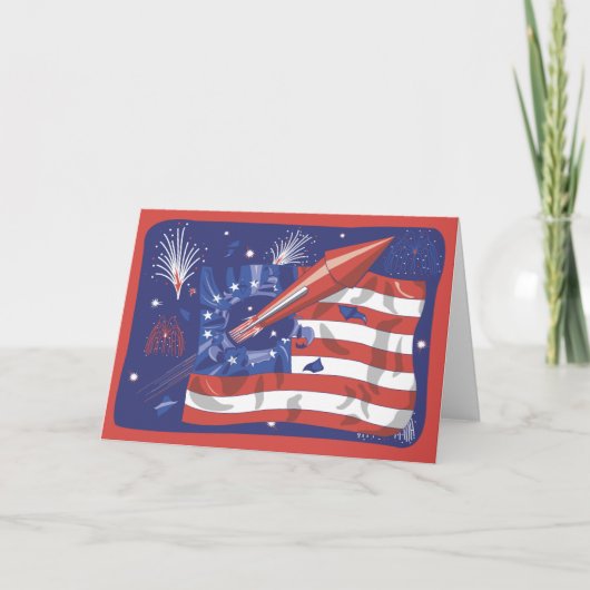 7月のお祝いの第4 カード (正面)