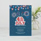 7月のお祝いBBQのパーティの招待状の第4 招待状 (スタンド正面)