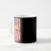 7月のかわいいスロッス米国国旗の独立性 コーヒーマグカップ (正面左)